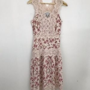 NWOT Adelyn Rae Floral Boho Midi Lace Dress